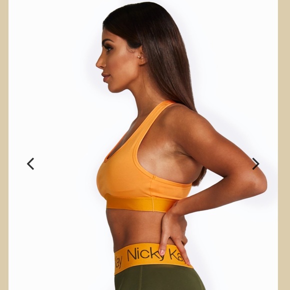 Nicky Kay ORANGE RACERBACK CROP TOP - Picture 2 of 4